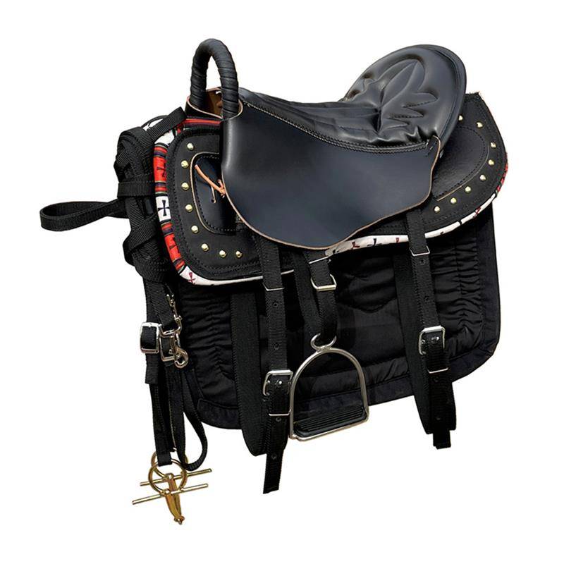 Special promotion new handrail pure leather horse saddling complete set of whole set of whole cowhide horse saddling horse riding manufacturers