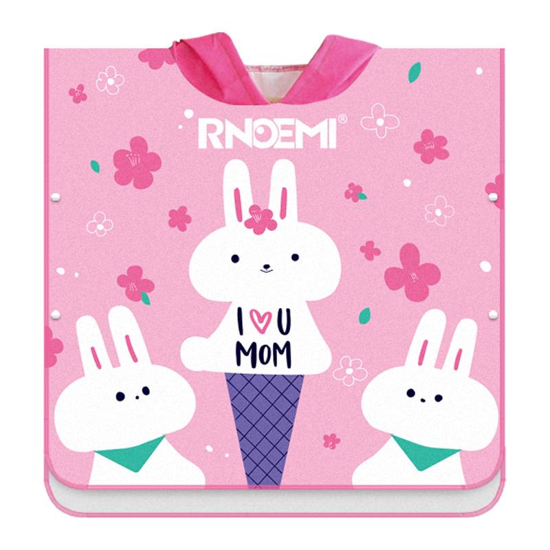 Children's bathrobe swimming bath towel cape with hat sports absorption, water absorption beach towel fast dry baby girl dedicated
