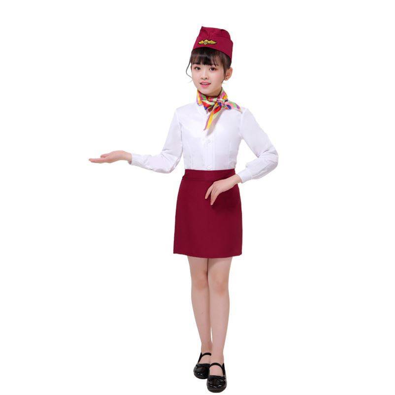 Children ’s flight attendant clothing Set Air Sister Air Sweet Uniform Performance Service Airlines Professional Experience Performance Service