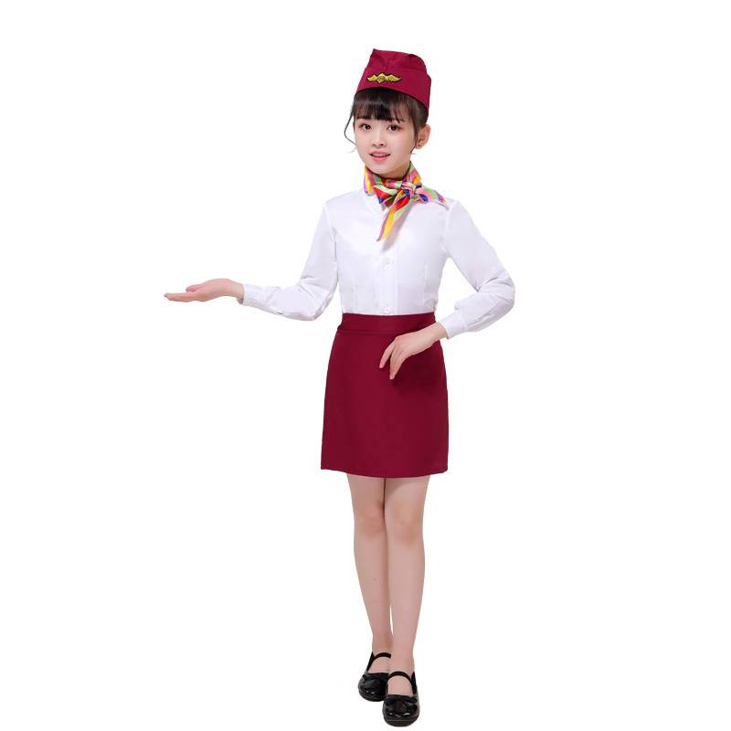 Children ’s flight attendant clothing Set Air Sister Air Sweet Uniform Performance Service Airlines Professional Experience Performance Service