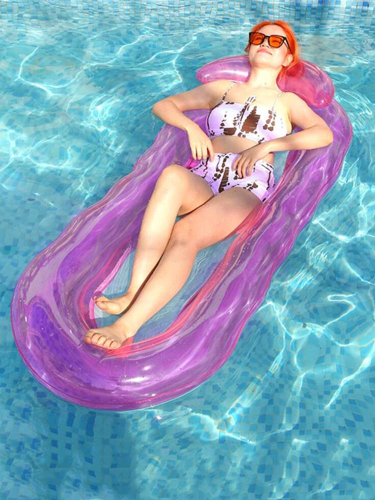 Water inflatable floating rowing blanket, bed bed, swimming ring thickened avocado floating bed lounge chair, water equipment mount