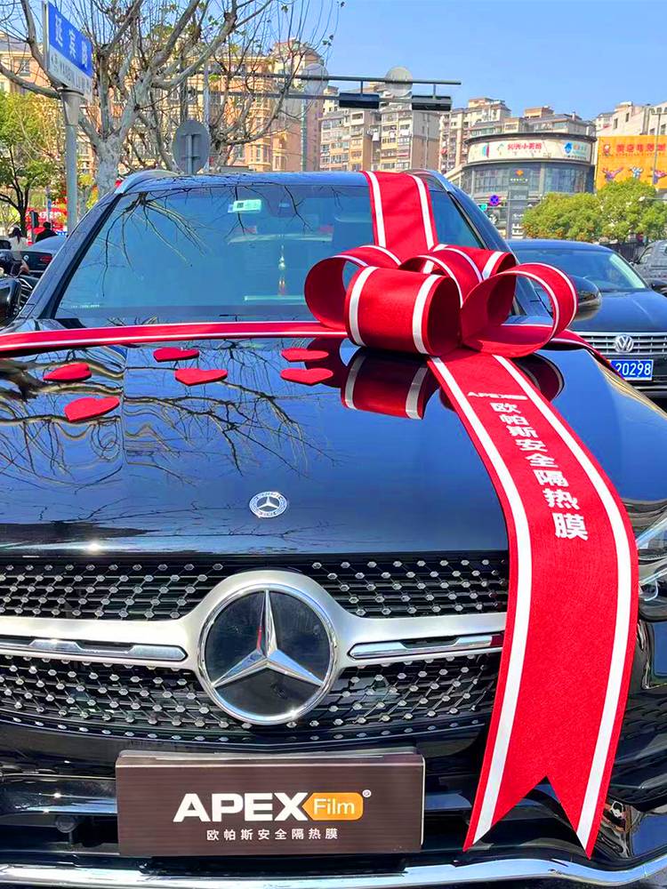 Delivery bow, electric car exhibition hall AITO Huawei Cerisi New car delivery ceremony decoration big red flower