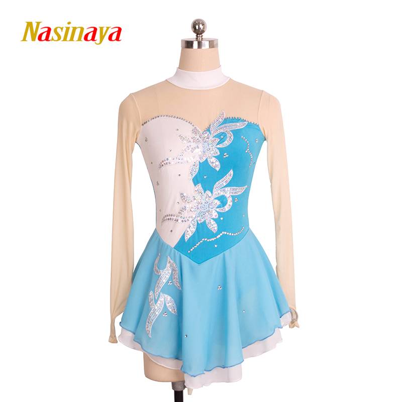 Funo Fantastic Skating suit Performance Services Customized Children Adult Girls Competition Skirt Playing Color Diamond Diamond