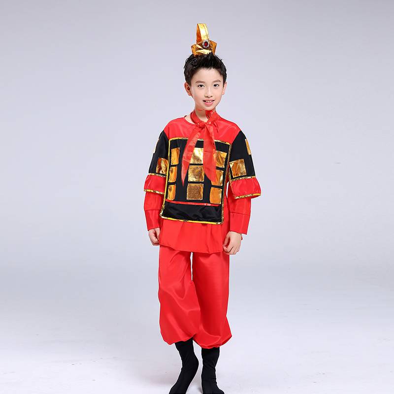 Liuyi Children's Flower Mulan Performance Dance and Opera Performance Service Men and Women's Ancient Soldiers Armor Games Clothing