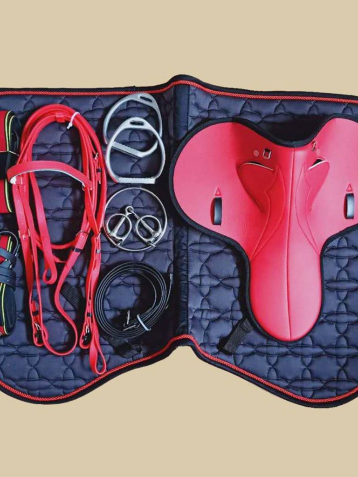 A saddle for horses and a saddle for the morning