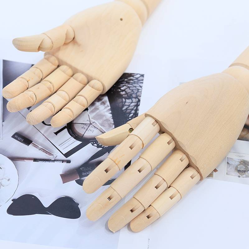 Clothing model prop Solid wood mechanical electroplating arms Female men's arm activity joint disassembly wooden prosthetic limb accessories