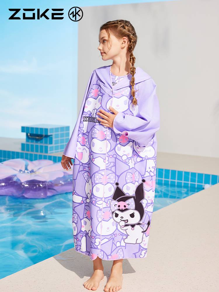 Chauka bathrobe Cascane Speed dry cloak Zoke Curomi girl sunscreen swimming training