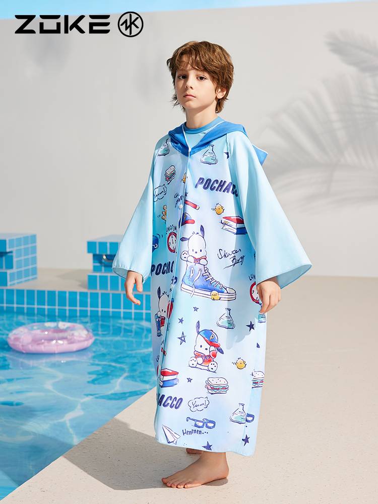 Chauka bathrobe Cascane Speed dry cloak Zoke Curomi girl sunscreen swimming training