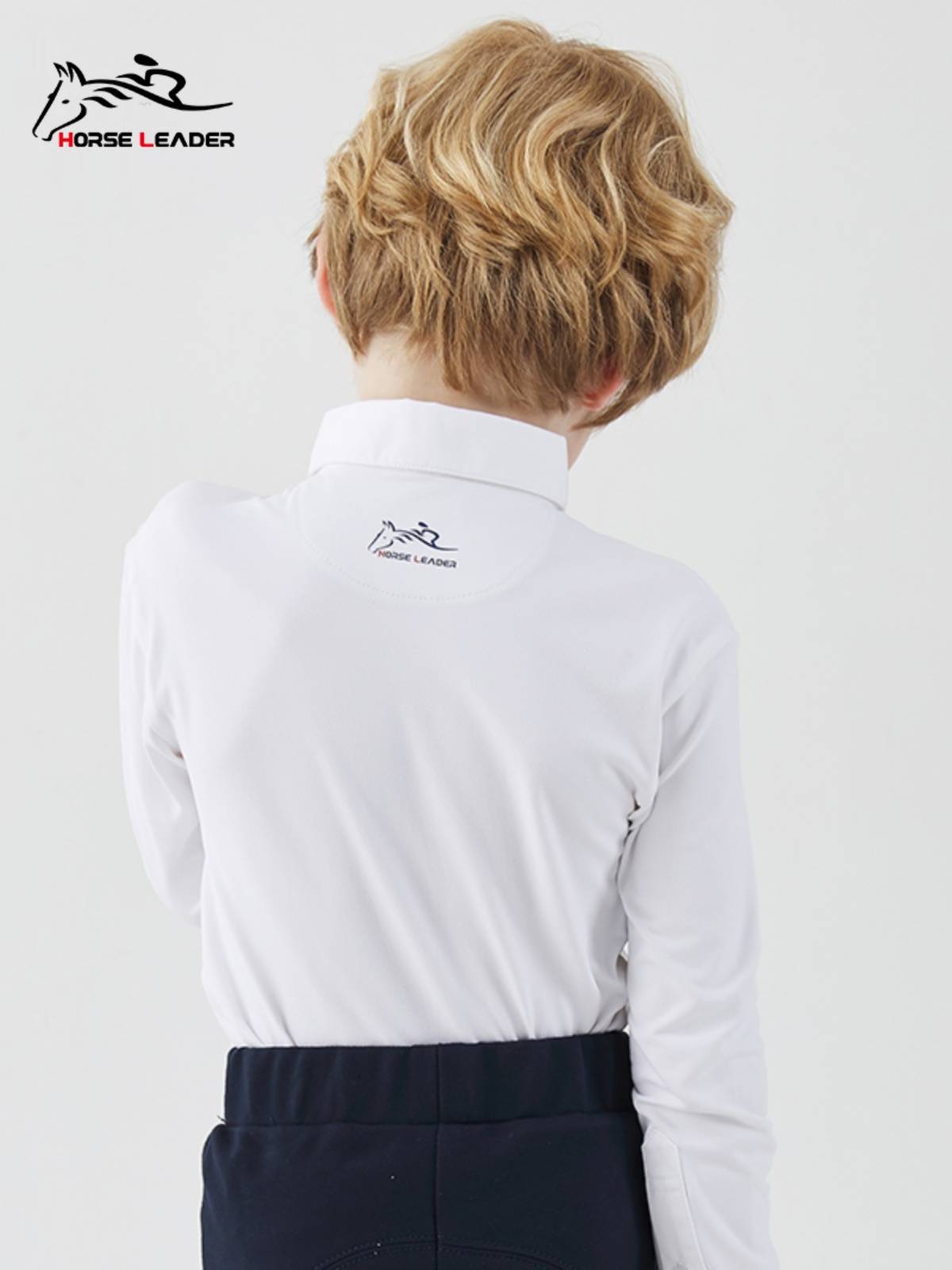 HorseLeader Children's Equestrian Sleeve T -shirts Spring and Summer Farming Ride -ups -and -drying Equestnically Equestnium Clothing