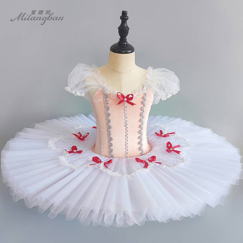 Girls Ballet Skirt New Children's Professional Swan Lake Performance Clothes Tutu Skirt Fairy Baby Dress Powder