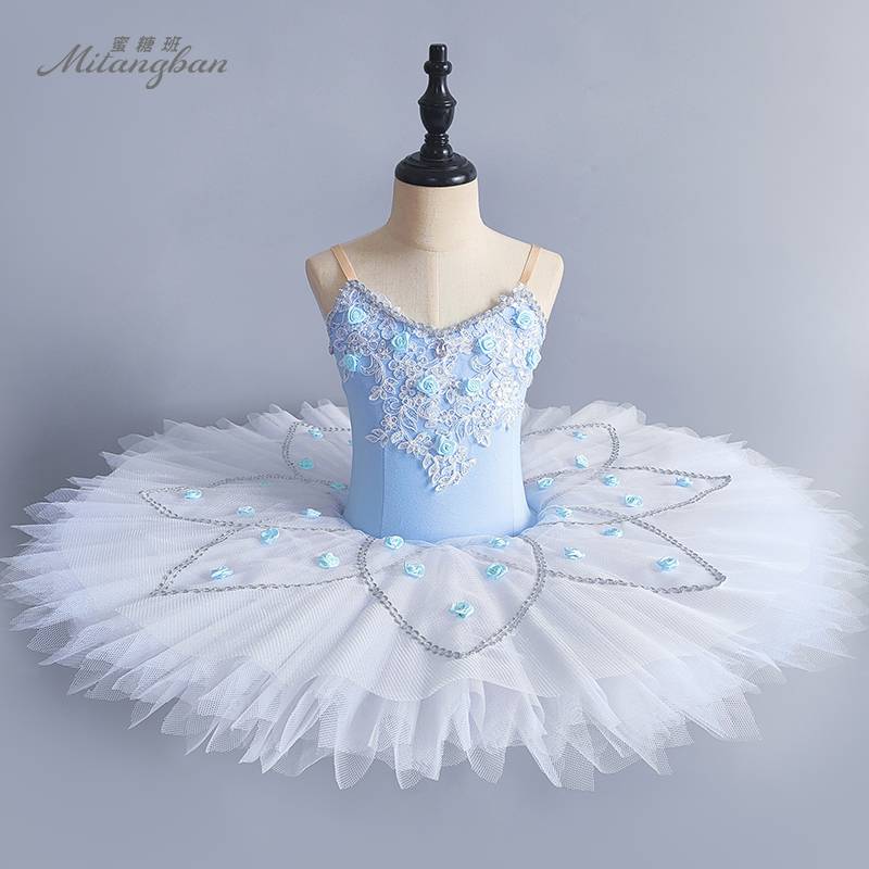 Girls Ballet Skirt New Children's Professional Swan Lake Performance Clothes Tutu Skirt Fairy Baby Dress Powder