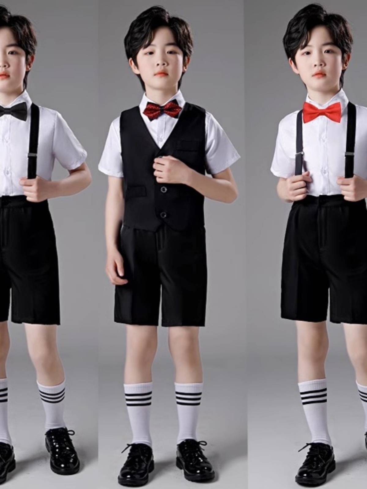 Children's dress set Sui clothing girl strap pants kindergarten graduation chorus performance service recitation piano performance service