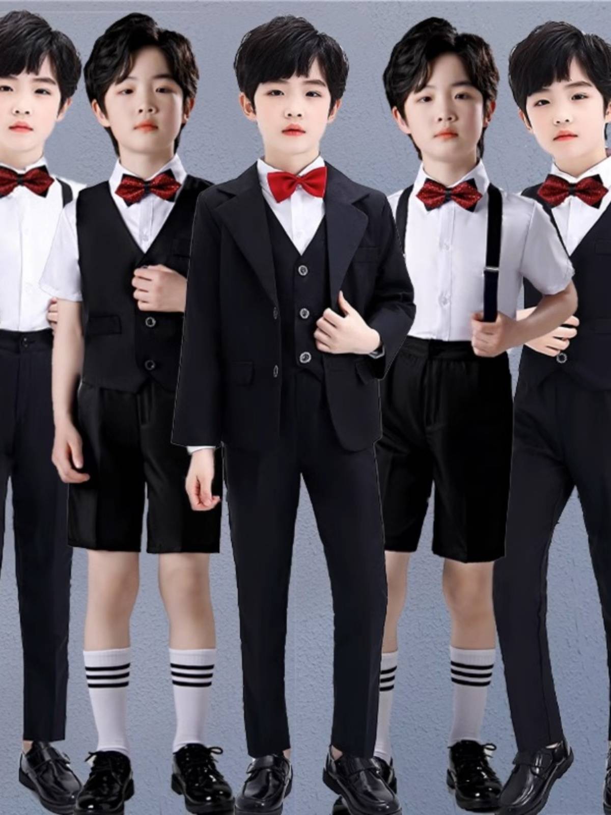 Children's dress set Sui clothing girl strap pants kindergarten graduation chorus performance service recitation piano performance service