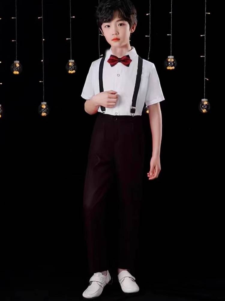 Children's dress set Sui clothing girl strap pants kindergarten graduation chorus performance service recitation piano performance service