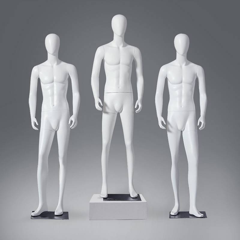 Model men's body white clothing store dummy men's window display suits and model props model model shelf