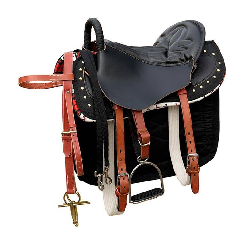 Special promotion new handrail pure leather horse saddling complete set of whole set of whole cowhide horse saddling horse riding manufacturers