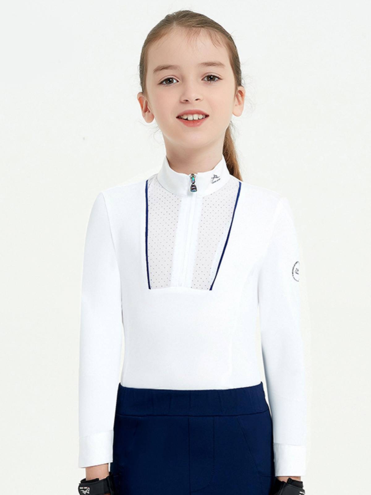 Summer Ascemics T -shirt Short -sleeved Children's Equestrian Equestnically Equestnium Equipment Competition Shirts Long Sleeve Top