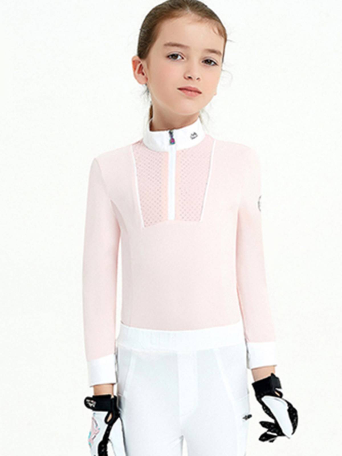 Summer Ascemics T -shirt Short -sleeved Children's Equestrian Equestnically Equestnium Equipment Competition Shirts Long Sleeve Top