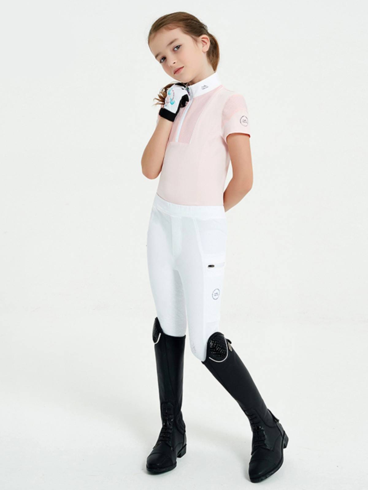 Summer Ascemics T -shirt Short -sleeved Children's Equestrian Equestnically Equestnium Equipment Competition Shirts Long Sleeve Top