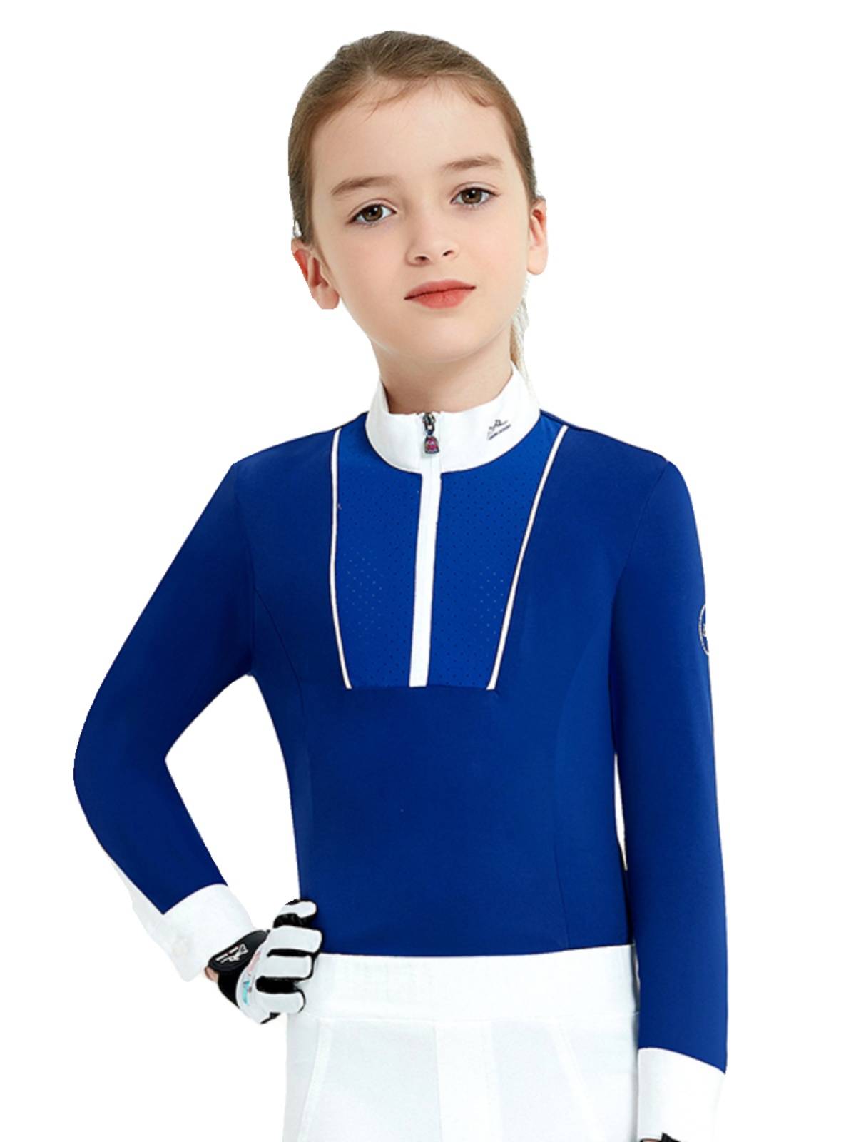 Summer Ascemics T -shirt Short -sleeved Children's Equestrian Equestnically Equestnium Equipment Competition Shirts Long Sleeve Top