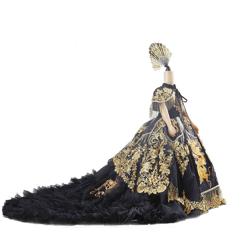 Girls Dragon's high -end dress rental girl model walk show final exaggerated personalized clothing GC34