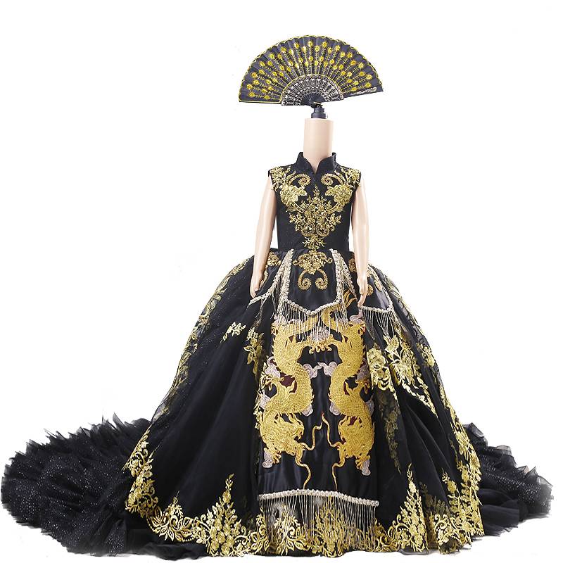 Girls Dragon's high -end dress rental girl model walk show final exaggerated personalized clothing GC34