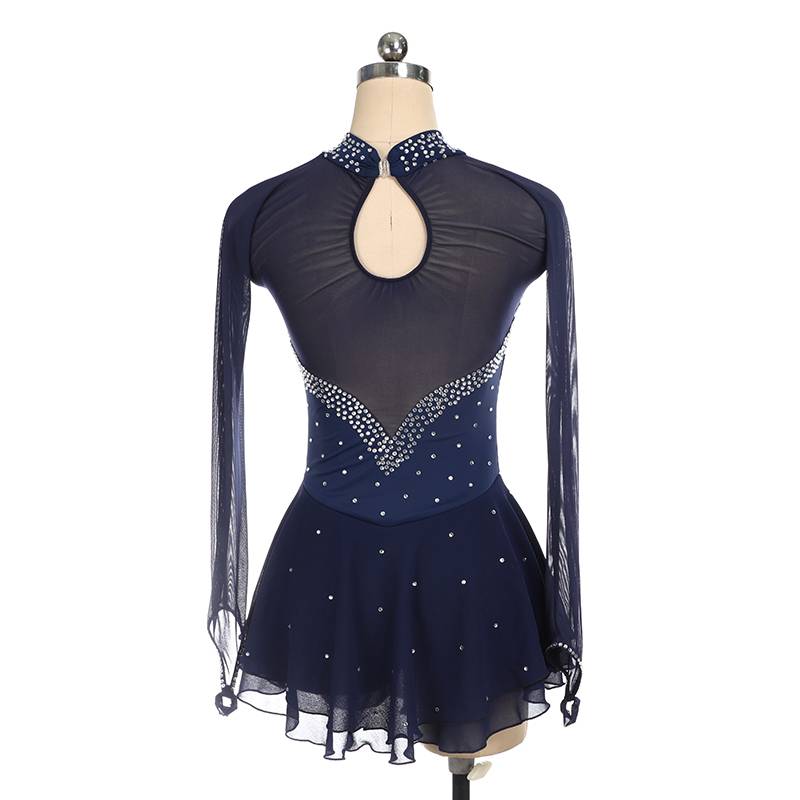 Funo Labor Skating clothes skating clothing show 15 color long -sleeved children adult girl competition skirt 616