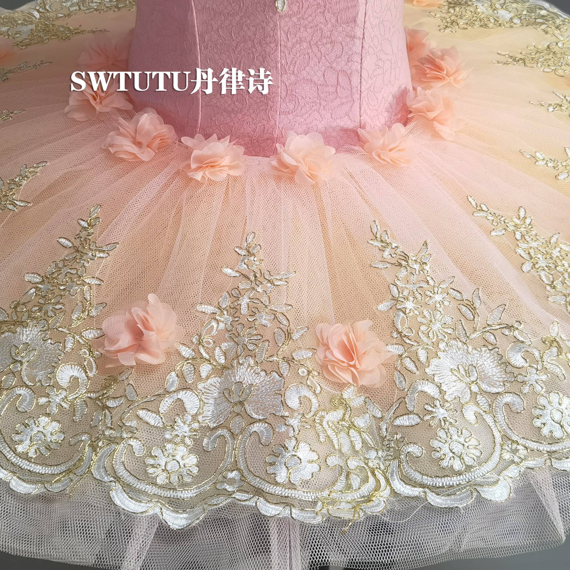 Dan Lu Poetry Customized Pink Children's Fairy Doll Ballet Tutu Disk Test Competition