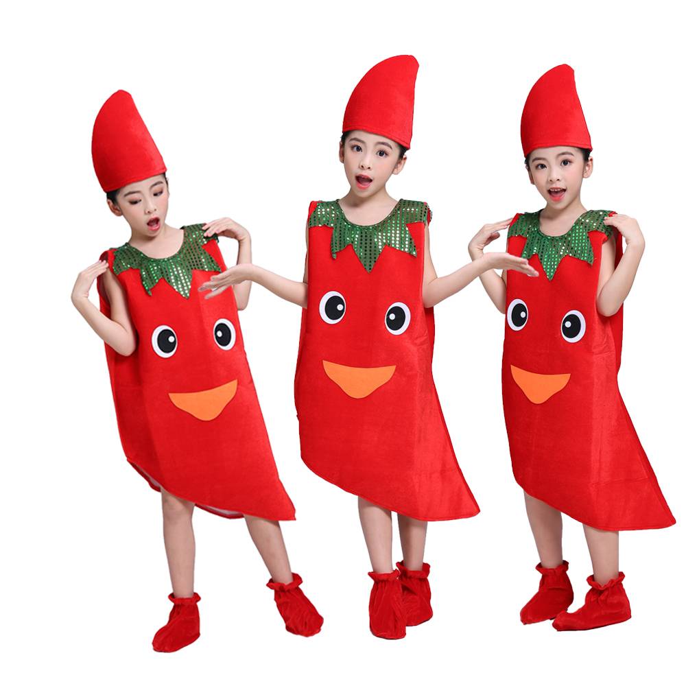 New neutral children's performance clothing fruit and vegetable kindergarten little mice eat chili performance clothing