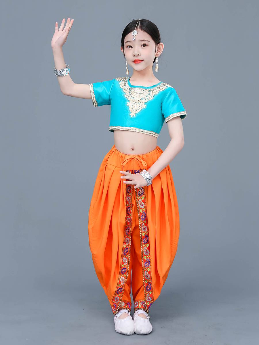 Children's Indian Dance Performance Services Xinjiang Dance Performance Service Girl Belly Dance Tianzhu Girls' National Dance Clothing