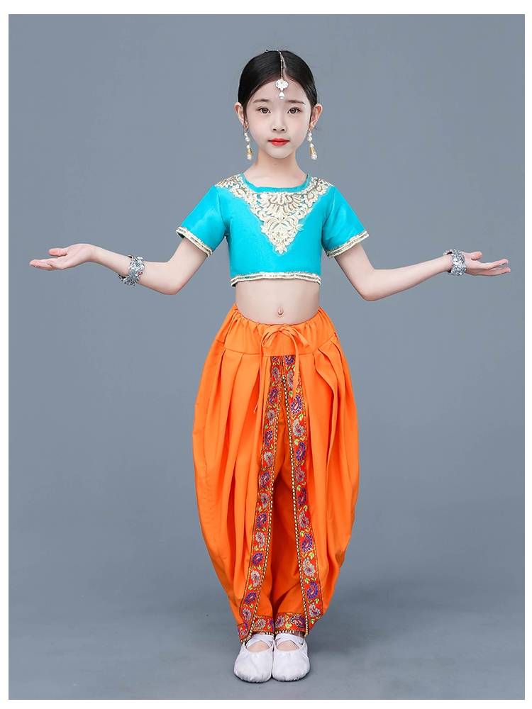 Children's Indian Dance Performance Services Xinjiang Dance Performance Service Girl Belly Dance Tianzhu Girls' National Dance Clothing