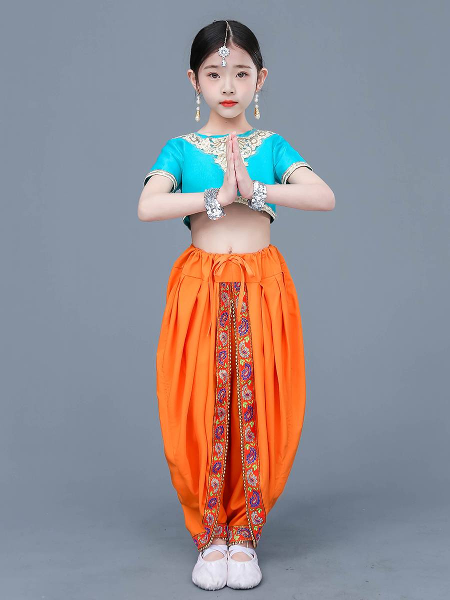 Children's Indian Dance Performance Services Xinjiang Dance Performance Service Girl Belly Dance Tianzhu Girls' National Dance Clothing