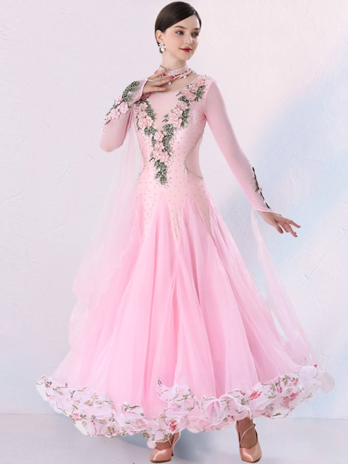 The new dress of the new dance of the dancer of the dance girl, the national standard dance professional competition suit Waltz high -end dance skirt performance suit