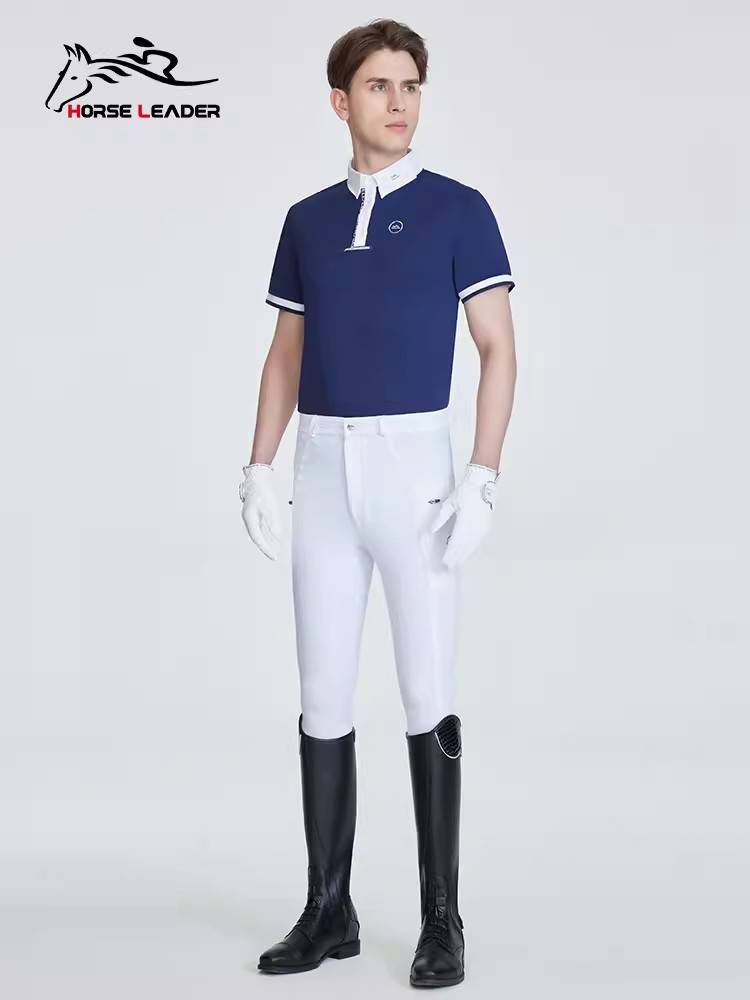 Spring and summer equestrian T -shirt men's short -sleeved elegant equestrian Equestrian Equestrian Equipment Wedding Shirt Equestrian Top