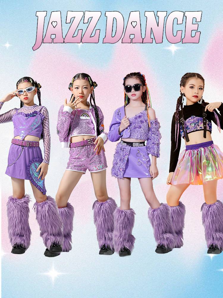 Girls' Science and Technology Padamine Walking Show Children's Jazz Dance Performance Clothing Model catwood model stage installation