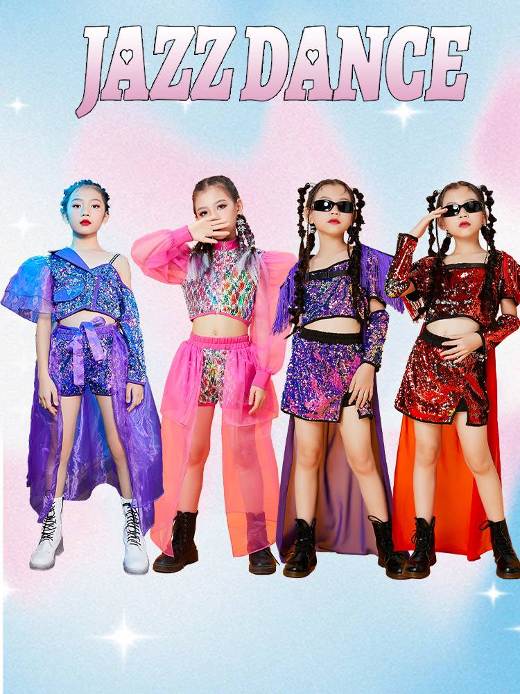 Girls' Science and Technology Padamine Walking Show Children's Jazz Dance Performance Clothing Model catwood model stage installation
