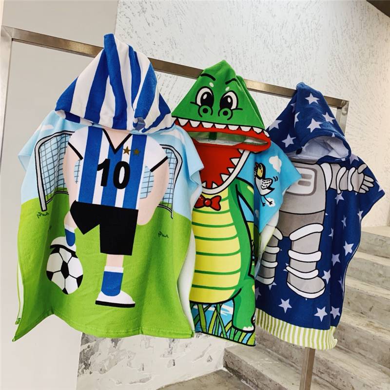 Baby Swimming Babies Bathing Children Cartoon Hooded Kitter Towel Towel Towel Fast Soft Bathroms