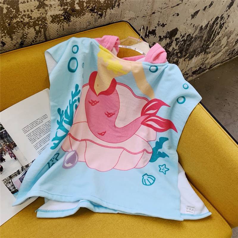 Baby Swimming Babies Bathing Children Cartoon Hooded Kitter Towel Towel Towel Fast Soft Bathroms