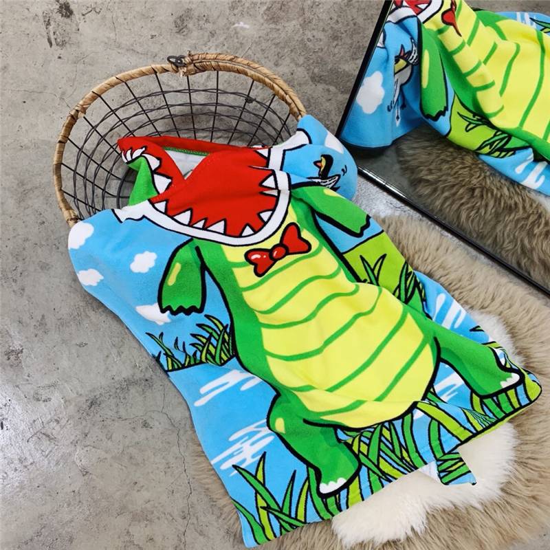 Baby Swimming Babies Bathing Children Cartoon Hooded Kitter Towel Towel Towel Fast Soft Bathroms
