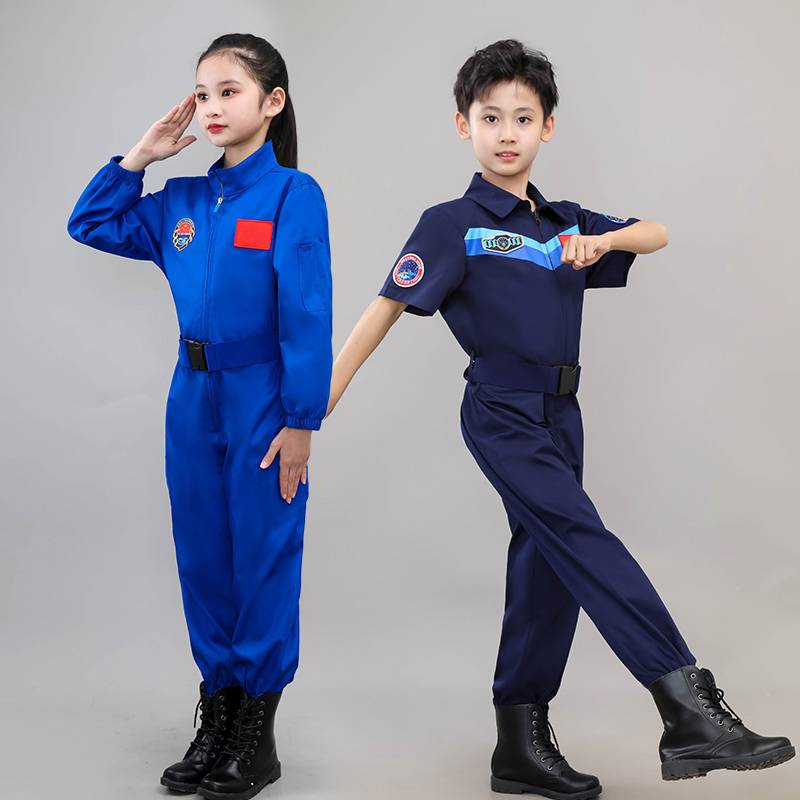 Children's Aerospace Performance Server Pilot Set Astronaut Aviation Aviation Uniform Children's Performance Service Boys