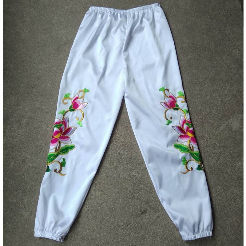 Lotus pants are white