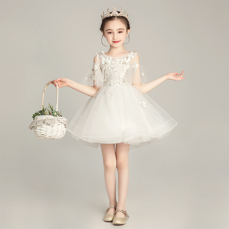 Children's flower boy wedding dress evening dress dragging girl princess skirt Panton birthday piano show hosted performances