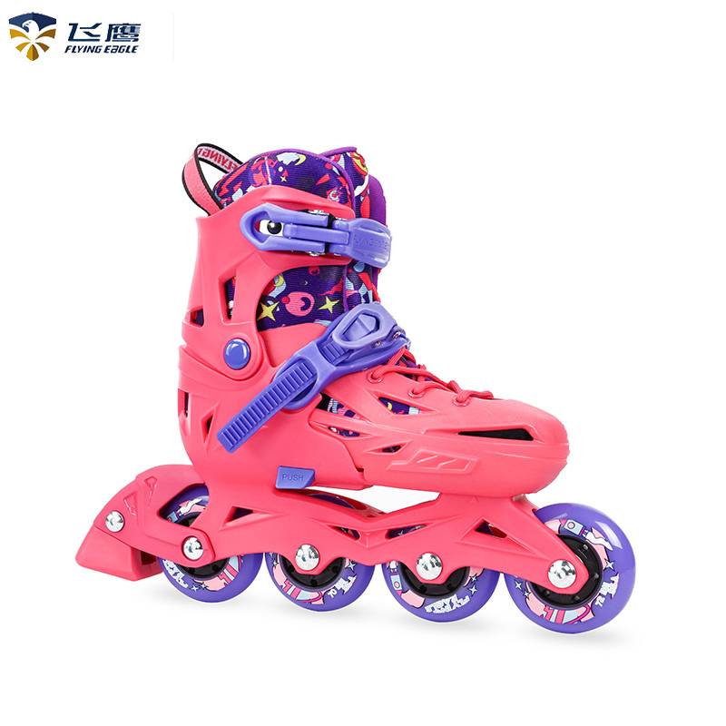 Flying Eagle Night Elves Skating Shoes, boys and girls with professional flat shoes to adjust the size of a dry skate