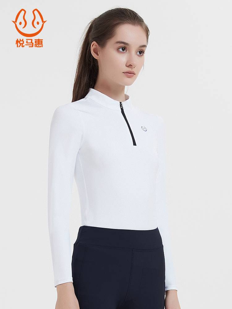 Yuema Hui Spring and Summer Equestrian T -shirts Four Seasons Adult Long -sleeved T -shirt Horse Riding High Bullet Women Cycling Equestnia Equipment Equipment