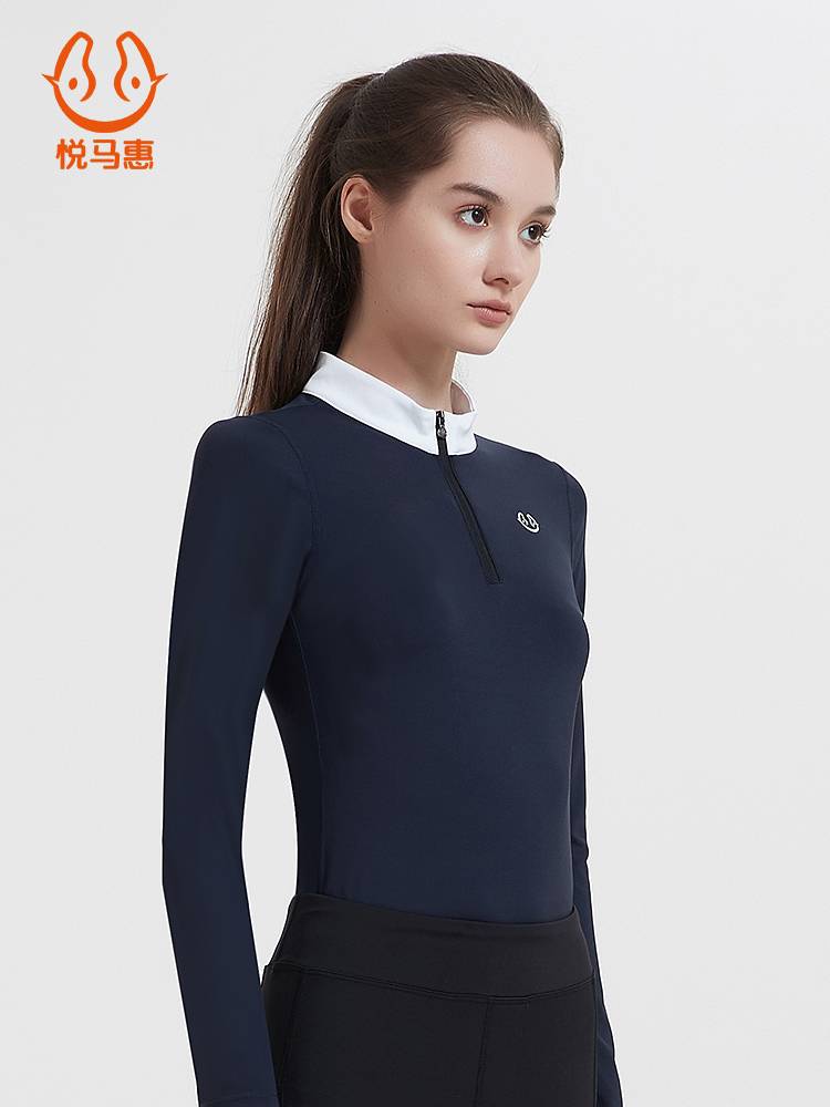 Yuema Hui Spring and Summer Equestrian T -shirts Four Seasons Adult Long -sleeved T -shirt Horse Riding High Bullet Women Cycling Equestnia Equipment Equipment