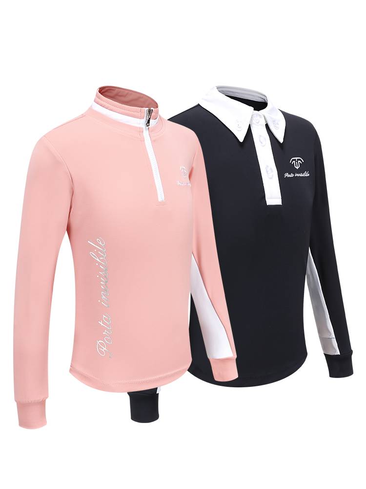 Spring Children's Equestrian T -shirt Shirts Children's Horseing Sports Shirt Male Girl Knight Server 579