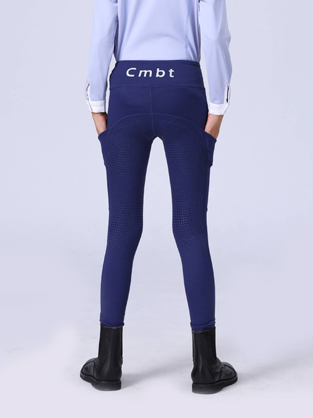 Children's horse riding pants four seasons equestrian pants boys riding pants, girls full silicon glue white anti -grinding anti -grinding equestrian equestrian