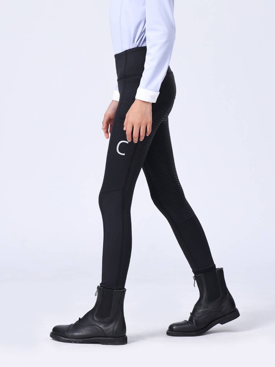 Children's horse riding pants four seasons equestrian pants boys riding pants, girls full silicon glue white anti -grinding anti -grinding equestrian equestrian