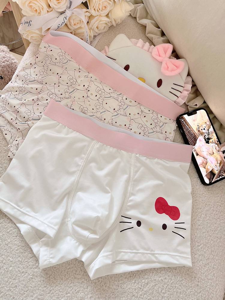 Kitty men's pants collection ~ Japanese cute Katie cat skin -friendly breathable Modal men's underwear cartoon student