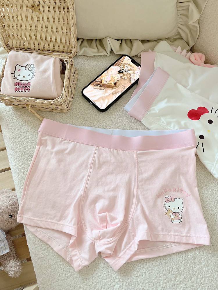Kitty men's pants collection ~ Japanese cute Katie cat skin -friendly breathable Modal men's underwear cartoon student